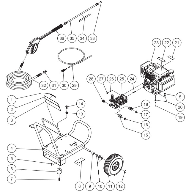 MITM Sherwin Williams WP-2703 pressure washer parts and manual